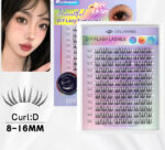 Cross-border best-selling DIY segment false eyelashes kit with dual-head glue and large capacity single-cluster false eyelashes gift box design