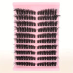 Cross-border best-selling false eyelashes 60D single cluster segmented self-lashing 3D thick curly fluffy cluster large capacity
