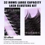 Cross-border bestseller 20D/30D/40D/50D 640 clusters lash book large capacity false eyelashes D curl source factory