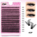 Hot-selling in Europe and America D-curve DIY single-cluster volume lashes large-capacity self-lash extension curly thick mixed-style false eyelashes wholesale