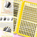 Cross-border hot-selling wheat ear pure wild fishtail autumn maple leaf 400 clusters eyelash book large capacity false eyelashes C curl mixed pack source