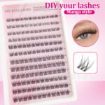 European and American cross-border bestseller Amazon triple fishtail cluster DIY self-application segmented single-cluster false eyelashes soft and fine - Triple fishtail eighteen directions