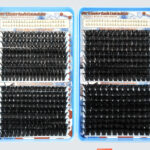 European and American cross-border eyelash book DIY segmented D-curl false eyelashes simulation hot melt cluster lashes self-lash extension kit - JMS-576 Cluster 38 Rows [80-150D] Denim Blue Lash Book (Cross-border image package, contact customer service via private message)