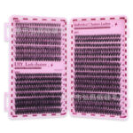Cross-border bestseller 30D/40D/50D 640 clusters lash book 8-16mm false eyelashes D curl mixed pack from source factory - Grid edge - lash book 3544