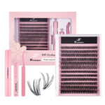 Cross-border best-selling DIY segment false eyelash kit with dual-head glue, large capacity single-cluster false eyelashes, gift box design - Ultra-soft material - 30/40 (good material)
