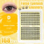 Cross-border best-selling false eyelashes mixed large capacity D-curled European and American thick autumn maple leaf self-adhesive eyelash glue set - Fish Tail