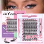 Hot-selling Amazon cross-border EU/US fake eyelash set 30D 40D 50D 60D 80D single-cluster 3D hot-melt flower lashes - 30D Square Box Set