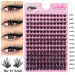 Hot-selling in Europe and America D-curve DIY single-cluster volume lashes large-capacity self-lash extension curly thick mixed-style false eyelashes wholesale - T50-14 Dust-removal Eye Folding Box