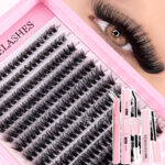 Hot-selling Amazon cross-border EU/US fake eyelash set 30D 40D 50D 60D 80D single-cluster 3D hot-melt flower lashes - 50D + glue + tweezers + glue remover
