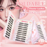 Large Capacity No-Glue False Eyelashes Fox Style Self-Application Segmented Clumps Sunflower Fishtail Lazy Person Lash Book for Beginners - Rich Girl