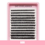 Cross-border 40D brown segment false eyelashes mixed DIY large capacity thick curly self-lash hot melt cluster manufacturer - 60D12-row MIX