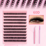 Cross-border bestseller, foreign trade single-cluster segmented DIY natural thick false eyelashes, large-capacity lash book, self-applied eyelashes - DIY-60D