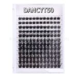 Cross-border false eyelashes export style segmented cluster thick style black band soft curly false eyelashes customizable glue-free - DANCYT50
