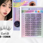 Cross-border best-selling DIY segment false eyelashes kit with dual-head glue and large capacity single-cluster false eyelashes gift box design - Exquisite cross-border natural style