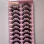 European and American thick eyelashes 8D fluffy curled voluminous false eyelashes multi-layer long cross mink-like lashes - Z02