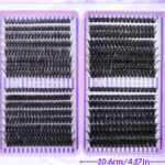 European and American cross-border bestseller 40-100D curved single-cluster false eyelashes DIY segmented thick curly eyelashes large capacity - Purple eyelash book