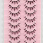 Large Volume One‑Strip Fox‑Eye False Eyelashes, Black Band Dense Curly Pair Lashes, Factory Wholesale - MAA037-01小恶魔009