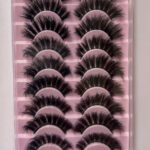 European and American thick eyelashes 8D fluffy curled voluminous false eyelashes multi-layer long cross mink-like lashes - ZJ12