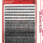 600-cluster large-capacity lash book DIY single-cluster flower lashes with glue, fox-style extra-long self-lash extension kit - 40D Christmas maroon base card false lashes