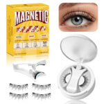 Cross-border best-selling magnetic eyelash portable all-in-one box ultra-natural false eyelashes magnetic natural eyelash curler thick and lush lashes - CY08-White all-in-one box