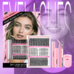 Cross-border new DIY single cluster lashes 30/40/50D European and American false eyelash extension set factory wholesale - Large box - Natural