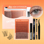 Cross-border bestseller, thick and large-capacity D-curve single-cluster false eyelashes 8-18mm, DIY segmented self-application eyelashes, European and American style - XQ1 Transparent band