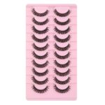 Large Volume One‑Strip Fox‑Eye False Eyelashes, Black Band Dense Curly Pair Lashes, Factory Wholesale - MAA009-01 DH06-01