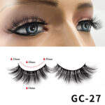 Overseas trade cross-border dense curly seven pairs pink blister box, fiber false eyelashes, wholesale European and American eyelashes long - GC-27