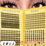 Cross-border hot-selling wheat ear pure wild fishtail autumn maple leaf 400 clusters eyelash book large capacity false eyelashes C curl mixed pack source - Wheat pure fish autumn yellow