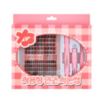 Cross-border false eyelash design and development, hot-selling false eyelash set cluster lashes, factory wholesale customization - SBQ-MS Pink Plaid (3-piece set)