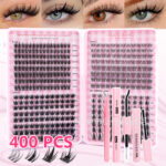 European and American cross-border best-selling eyelash book set, Maichun Yuqiu Fairy false eyelashes, single cluster flower lashes - Maichun Yuqiu powder + glue + tweezers + adhesive remover