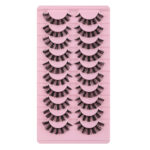 Large capacity pair of small devil internet celebrity cos comic false eyelashes, whole strip black stem, supportive, wholesale, Qingdao eye tail - DH06-02
