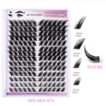European and American cross-border new style 168 clusters of slanted flying single cluster flower lashes, natural and soft, self-applied segmented DIY lash kit - Single box without tools