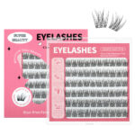 Cross-border Barbie mixed no-glue false eyelashes, European and American thick, large capacity, segmented comic simulation lazy eyelashes - 6 rows no-glue + Fishtail (60 clusters)