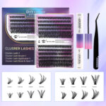 DIY Sectional False Lashes 12 Rows Large Capacity Set False Lashes 30D40D Combination Hot Melt Lash Set - B4-30-40D