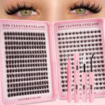 跨境假睫毛大容量睫毛书D翘单簇朵毛DIY Lash Extension睫毛套装 - 6MIU
