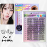 Light European-American style single-cluster false eyelashes, Asian-friendly, camera-ready, bold look, dense, segmented, curly, fluffy, plush texture, D-curl - Girl Group-237