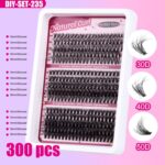 Source factory DIY cluster false eyelash set 80D100D Shein same style 14 rows false eyelashes DIY Lashes - BTFK-30D+40D+50D