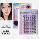 Light European-American style single-cluster false eyelashes, Asian-friendly, camera-ready, bold look, dense, segmented, curly, fluffy, plush texture, D-curl - Fox Style SDJ-235