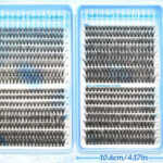 European and American cross-border hot wholesale glue type single cluster DIY segmented extra long false eyelashes book - Blue eyelash book