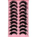 Large Volume One‑Strip Fox‑Eye False Eyelashes, Black Band Dense Curly Pair Lashes, Factory Wholesale - MAA022-01 HL10-01