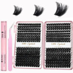 Cross-border DIY segmented eyelash book set, natural thick and curly, self-lashing cluster lashes, 32 rows, large capacity false eyelashes - YOO eyelash book set mix
