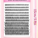 EU/US False Eyelashes Cross-border Amazon Large Capacity 30D 40D 50D Thick Natural Simulation DIY Segmented Lash Book - White DIY base card 345 false eyelashes