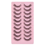 Large capacity pair of small devil internet celebrity cos comic false eyelashes, whole strip black stem, supportive, wholesale, Qingdao eye tail - DH06-05