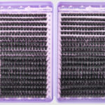Cross-border best-selling DIY segmented false eyelash kit, Amazon hot-selling large-capacity lash book, voluminous false eyelashes - 36-row 80D/100D purple lash book