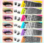 Private Label DIY Lash Cluster Kit Custom Individual Lashes - SET-120 clusters [Six-color family] (Customizable for small orders, free cross-border image pack, contact customer service)