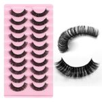Large Volume One‑Strip Fox‑Eye False Eyelashes, Black Band Dense Curly Pair Lashes, Factory Wholesale - MAA014-03 DH-03