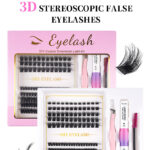 Messy Style Hot Melt Cluster Lashes 3D Single Cluster Eyelashes 80D Planting False Lashes Cross-border Natural Thick European and American DIY Self-adhesive - 3D-T50-40P (Main Image Style)