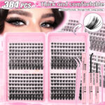 Cross-border Amazon Temu Large Capacity T50 Thick Style Lash Book Glue Tool Set DIY Lash Kit - Pink T50 Lash Book Glue Tool Set