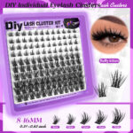 DIY segment false eyelash set, source super factory, cross-border spot direct shipping, wholesale supported, one-stop supply - SET-120 clusters [Purple]